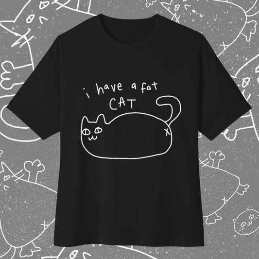 fat cat doodol oversized tee